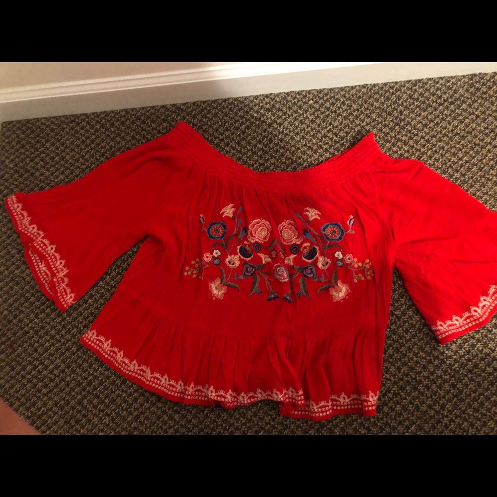 Off the shoulder crop top